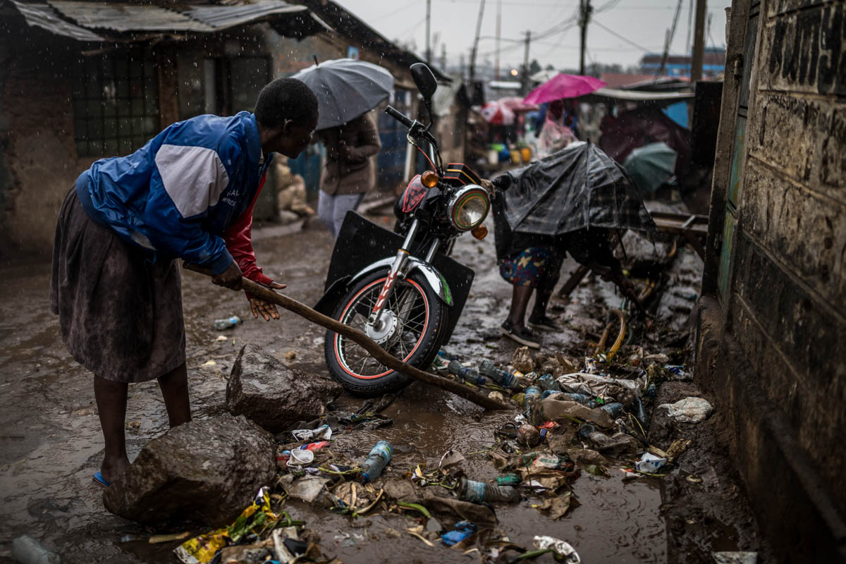 In Kibera, women and children bear the burnt of heavy rains 