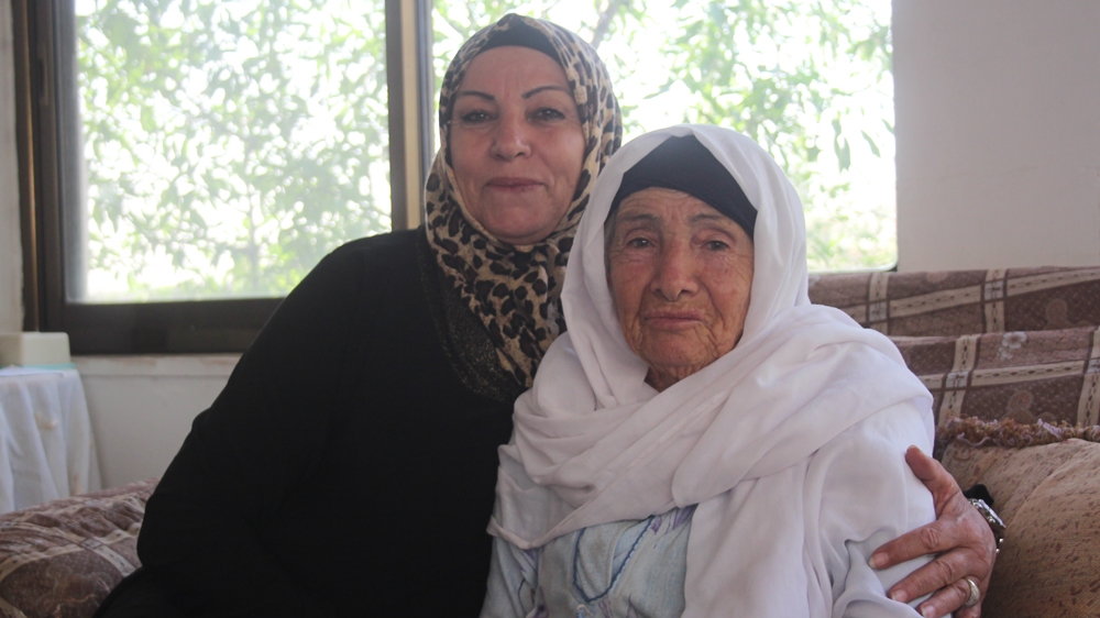 Khawla and Hawwa returned to their village as part of events to commemorate Land Day [Shatha Hammad/Al Jazeera] 