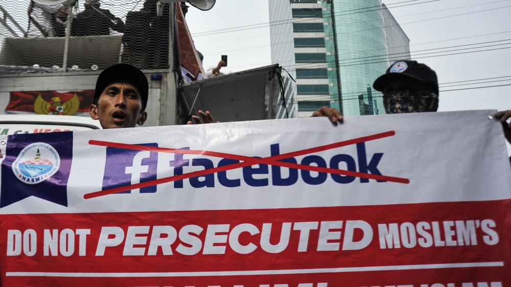 Protest against Facebook in Jakarta