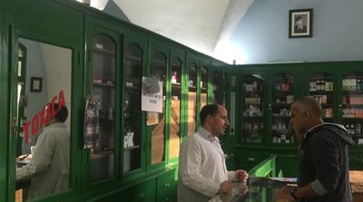 Yousef Geday said most of his clients are Palestinians living in the al-Ajami neighbourhood [Linah Alsaafin/ Al Jazeera] 