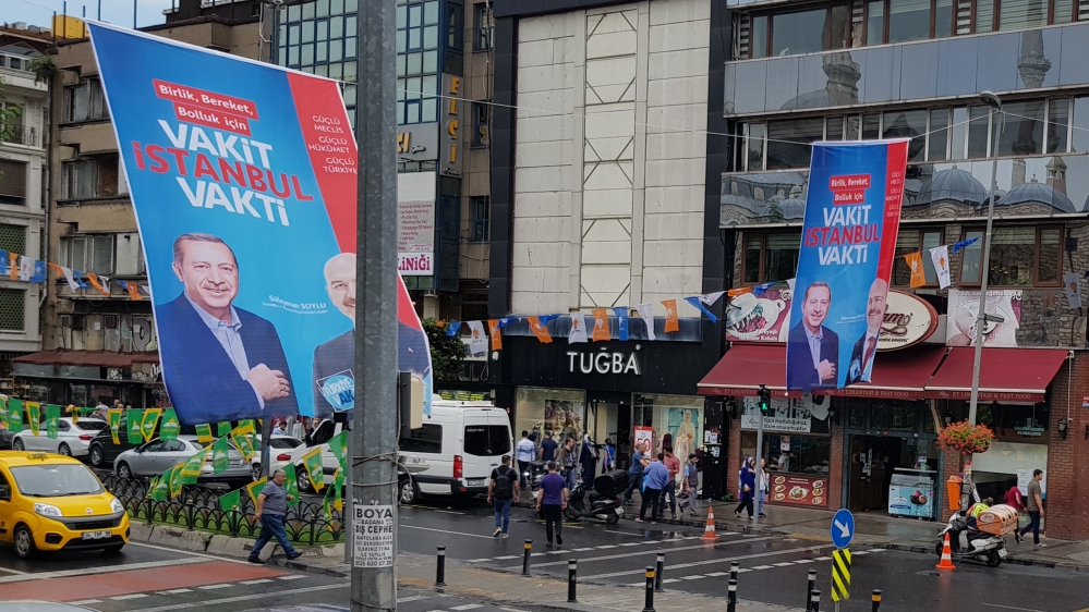 Recep Tayyip Erdogan hopes to keep his seat with increased powers [Umut Uras/Al Jazeera]