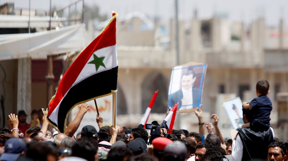 Syria flag in Deraa