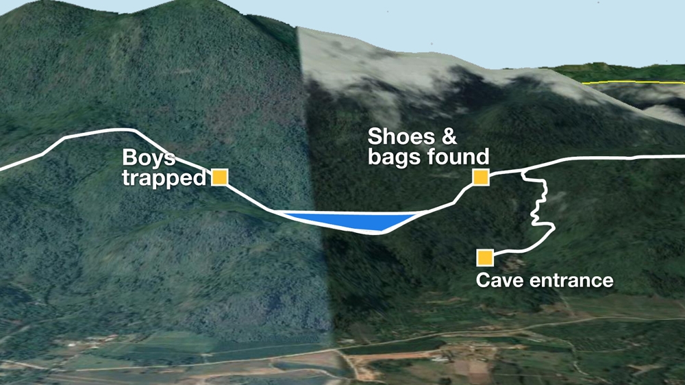  Narrow corridors make the 10km Tham Luang cave system difficult to navigate [Al Jazeera] Narrow corridors make the 10km Tham Luang cave system difficult to navigate [Al Jazeera]