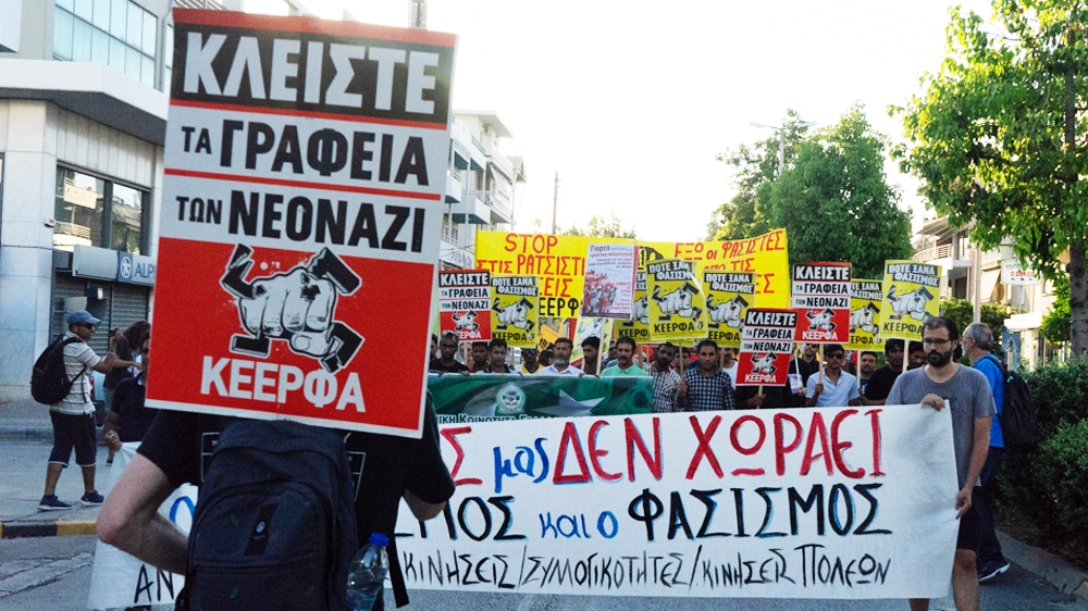 Pakistani migrants march 2