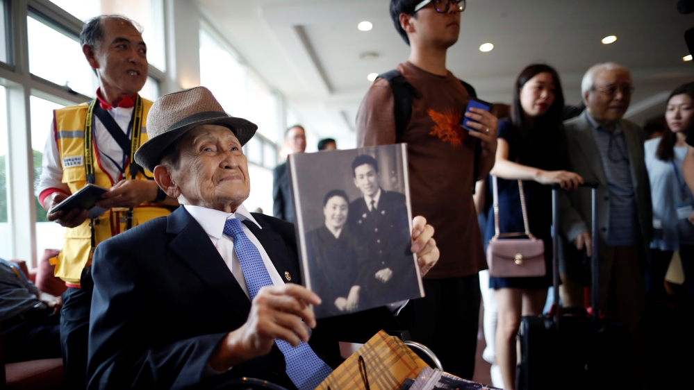 There are three people aged 100 or above at the reunion [Kim Hong-Ji/Reuters]