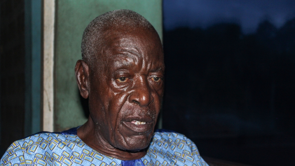 Ntui Patrick Obi, a former Cameroonian policeman, says many refugees would not go back to live under Paul Biya's rule again [Linus Unah/Al Jazeera]