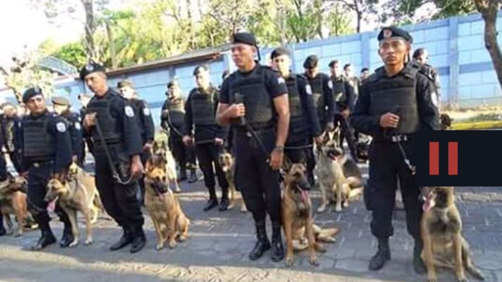 Faber, right, was called away in the middle of a training course to deal with the protests 