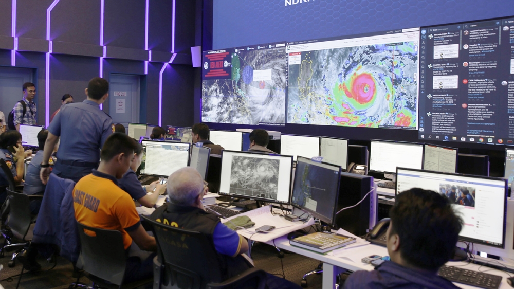 Mangkhut is estimated to make landfall in the Philippines between 17:00 to 19:00 GMT [AP]