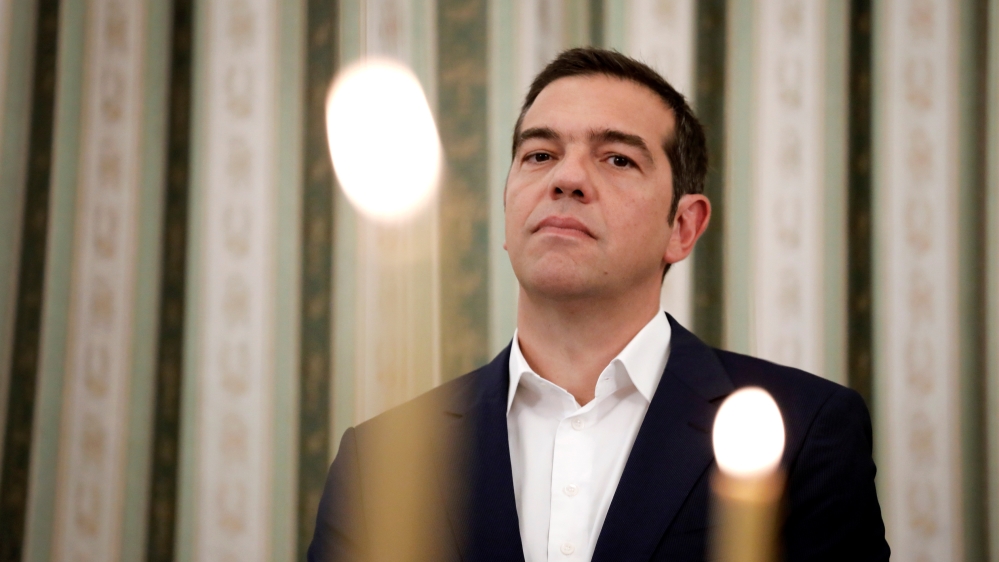 Greek Prime Minister Alexis Tsipras at a swearing in ceremony [File: Alkis Konstantinidis/Reuters] 