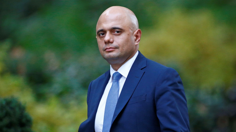 Britain''s Secretary of State for the Home Department Sajid Javid arrives at 10 Downing Street in London