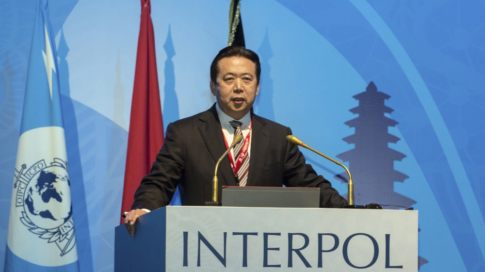 Meng served a lengthy term as China's vice minister for public security [File: Xinhua via AP]