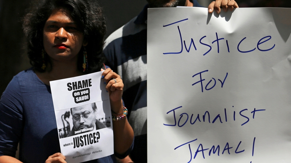 Jamal Khashoggi protest Reuters