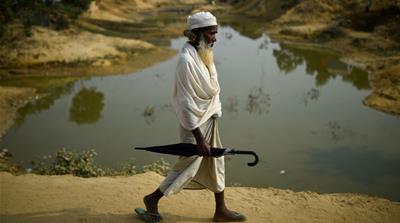 A Rohingya man at the Jamtoli camp in Bangladesh [Clodagh Kilcoyne/Reuters]