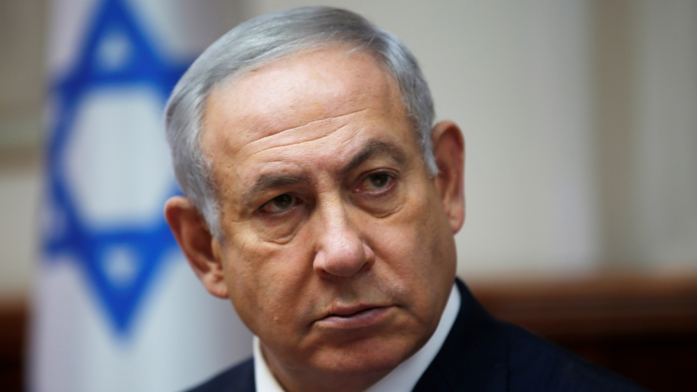 Israeli Prime Minister Benjamin Netanyahu attends the weekly cabinet meeting in Jerusalem