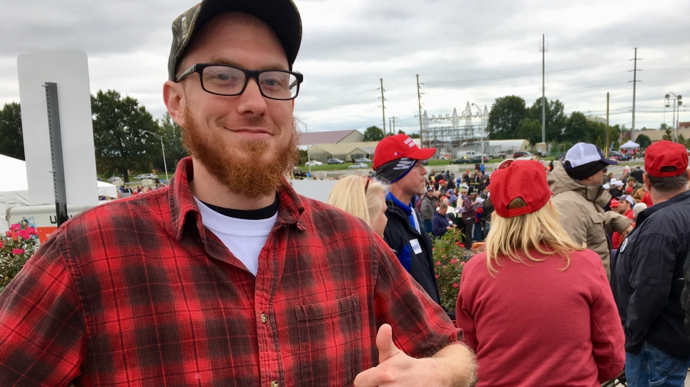 Trump supporters in Irvine, Kentucky