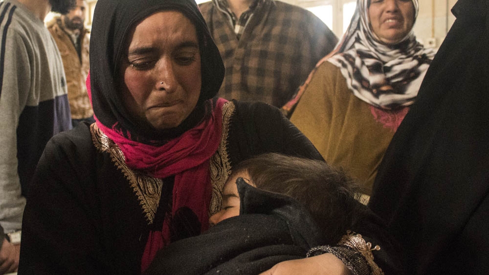 Child hit by pellet in Kashmir