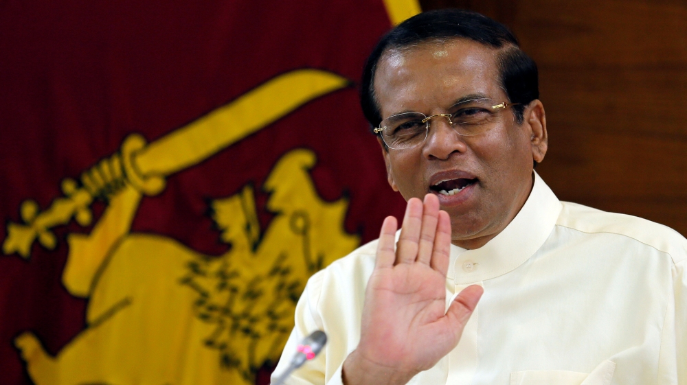 Sri Lanka''s President Maithripala Sirisena speaks during a meeting with Foreign Correspondents Association at his residence in Colombo, Sri Lanka
