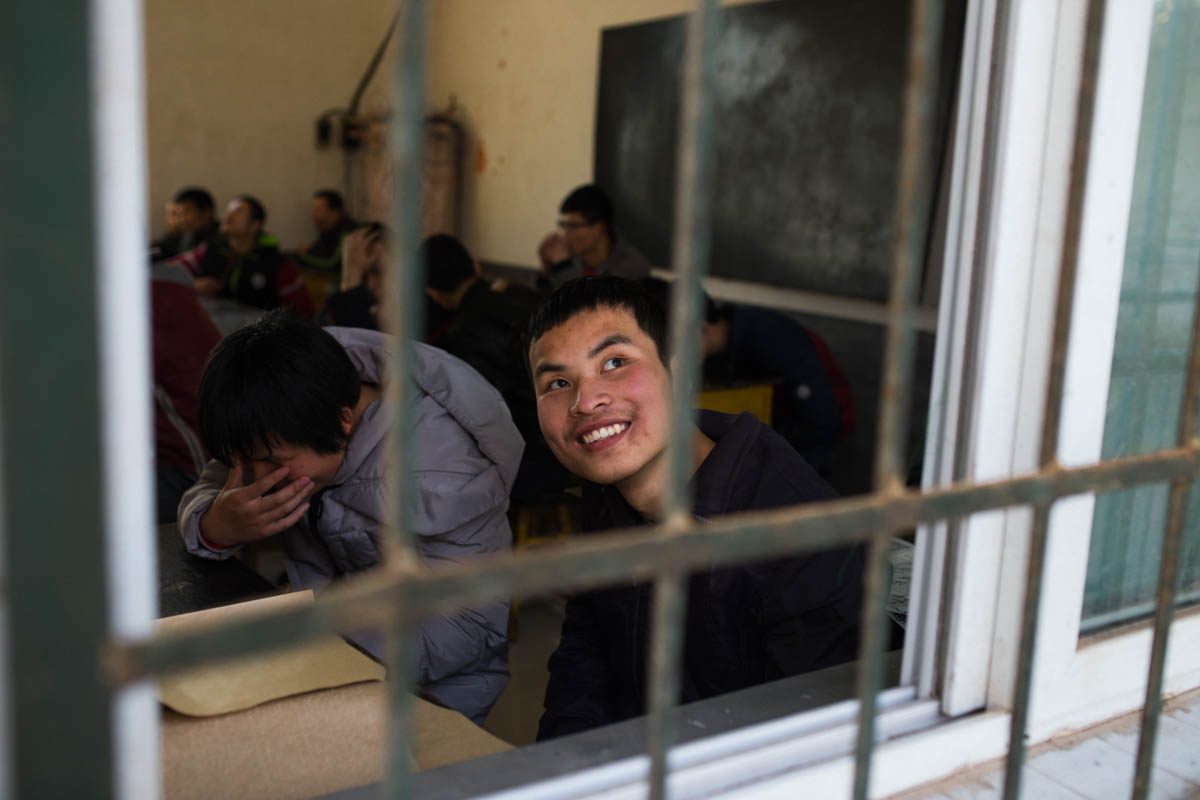 A student at Mu Mengjie School for the Blind.