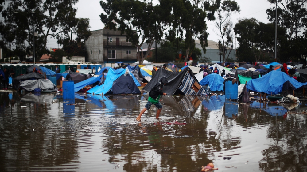 Tijuana camp flood