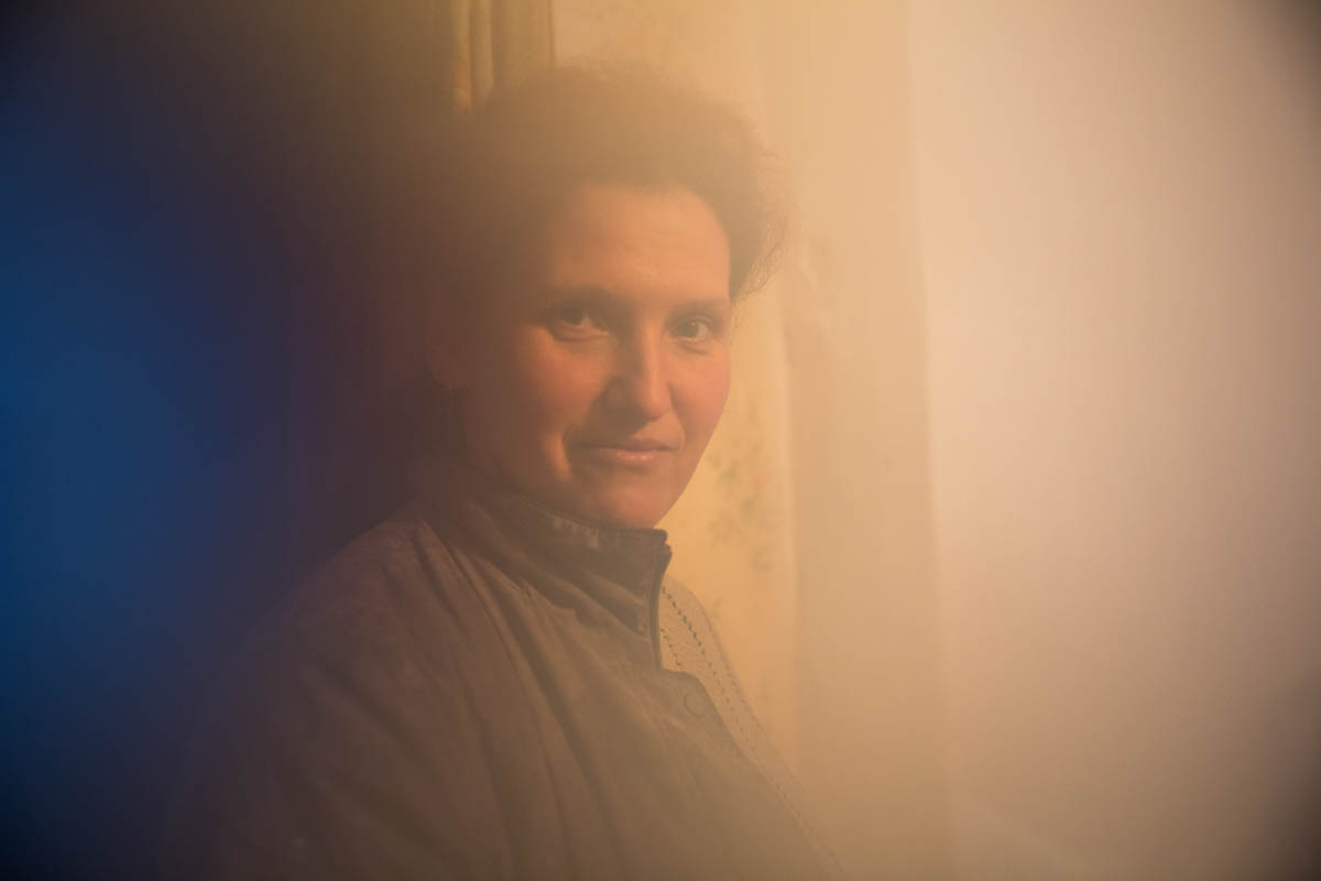 Liliia Poturoieva, 39, mother of six, soon seven children, lives close to the contact line in eastern Ukraine. One midnight in February 2015 another round of heavy shelling began and hit Liliia’s hou