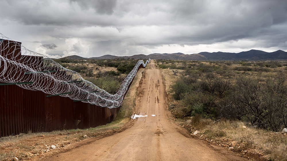 The barrier is seen in Sasabe, Arizona [Patrick Strickland/Al Jazeera]