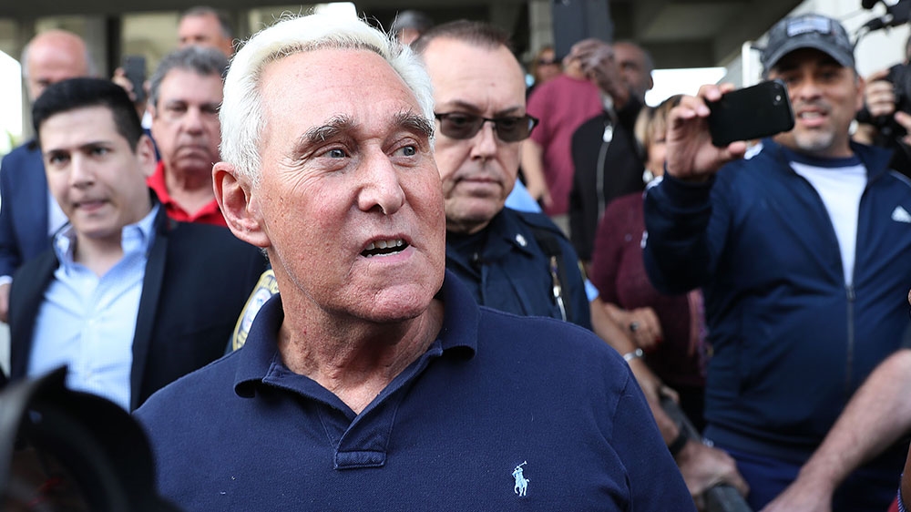 Roger Stone leaves the federal court on January 25, 2019, in Fort Lauderdale, Florida [File: Joe Raedle/Getty Images/AFP]