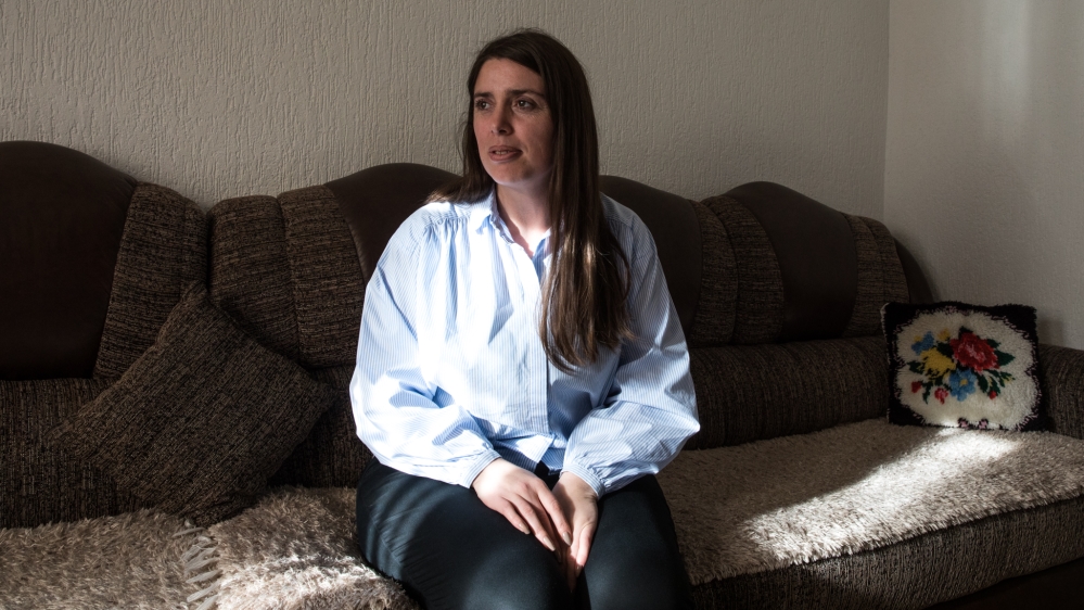 Nerxhivane Bilalli, 29, in Racak, Kosovo says it is difficult to live in the same village where her father was killed [Valerie Plesch/Al Jazeera]