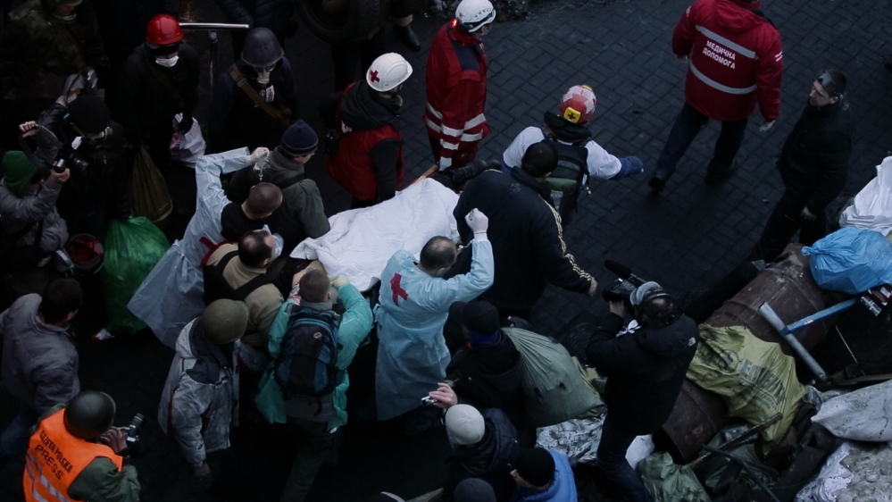 Protesters and special police repeatedly clashed during the protests [Screengrab/Al Jazeera]