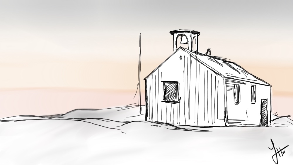 'I wanted to be with my buddies, but I couldn't. So, I tried very hard to learn English' [Illustration by Jawahir Al-Naimi/Al Jazeera]