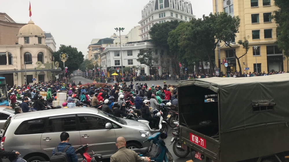 An overcast Hanoi is gearing up to host the Trump-Kim summit [Faras Ghani/Al Jazeera]