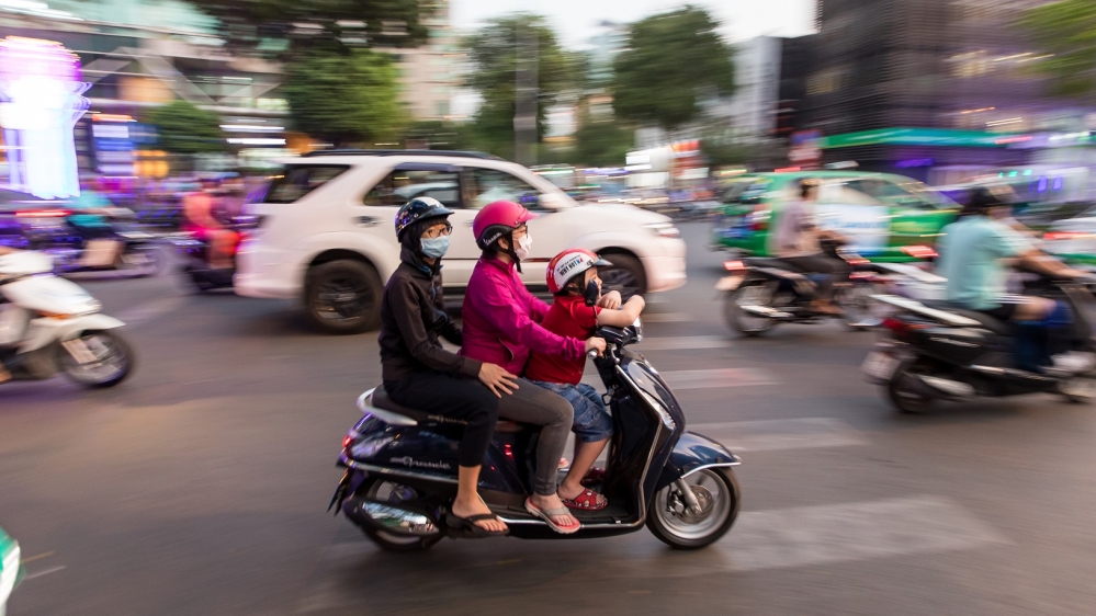 Vietnam motorbike traffic