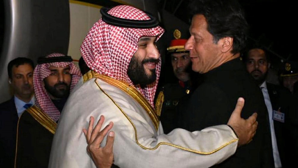 Pakistan PM Imran Khan with Saudi Crown Prince MBS