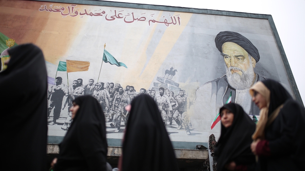 Monday's event is also known as Ten-Day Dawn to commemorate the period of protests following the February 1, 1979 return of Ayatollah Khomeini from exile [Mohammad Ali Najib/Al Jazeera]