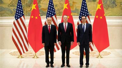 US and Chinese trade negotiators have been trying to strike a deal for months [File: Mark Schiefelbein/Reuters]