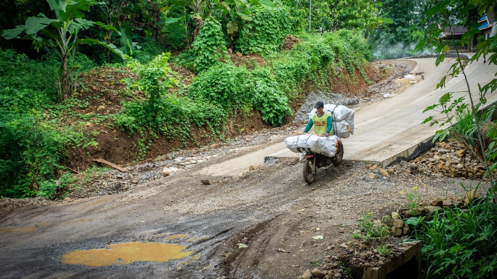 An unfinished road near the Pamukkale dam site. Work stopped when local villagers protested against the low compensation they received for their land [Ian Morse/Al Jazeera]