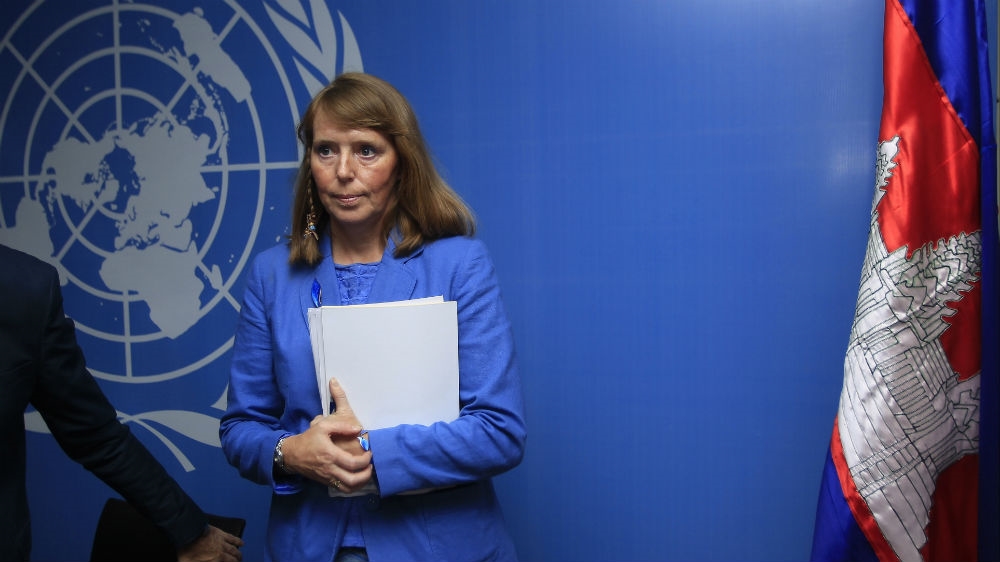 Smith: 'I remain concerned that pressure on former members of the dissolved Cambodia National Rescue Party continue unabated' [Heng Sinith/AP Photo]