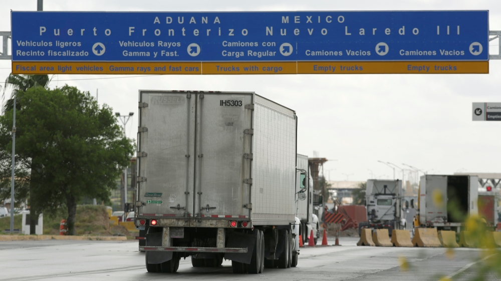 Trucks US Mexico border