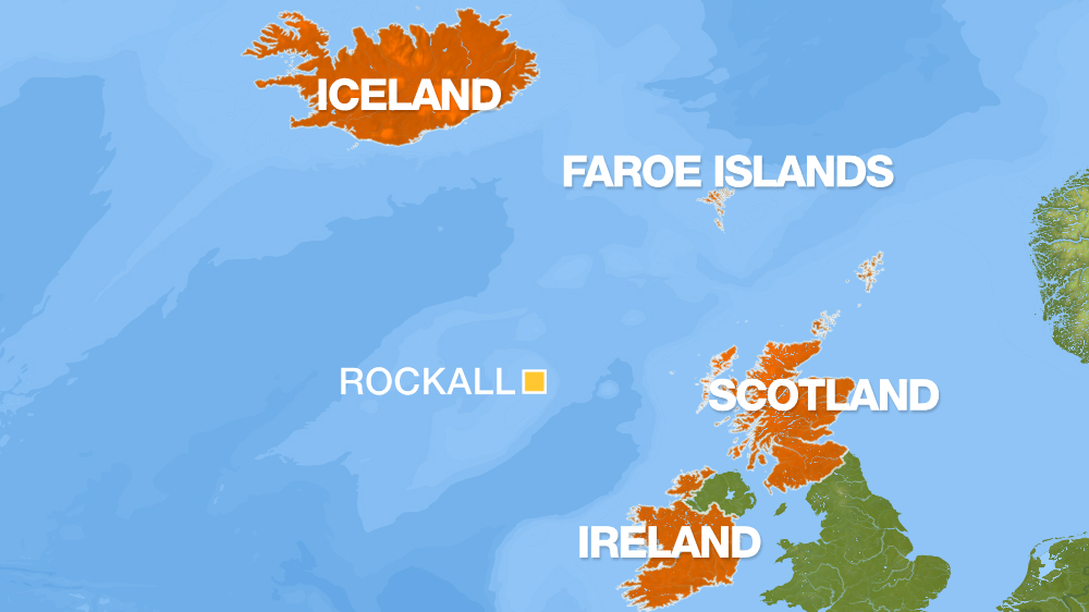 Map Rockall AJE, plus rockall greenpeace archive reuters