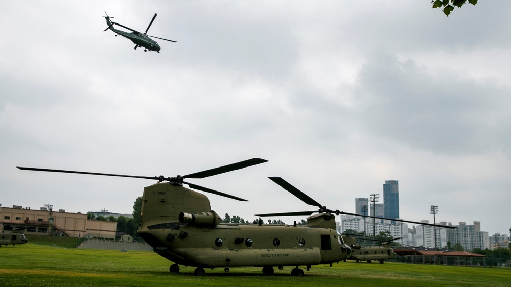 President Donald Trump Marine One
