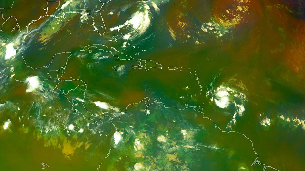 Tropical Storm Dorian strengthens in the Atlantic