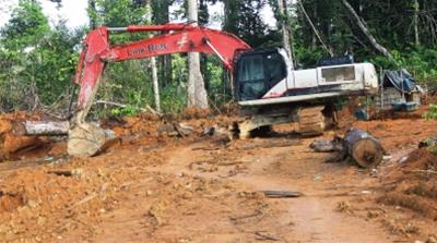 Brazil: A digger used for illegal 