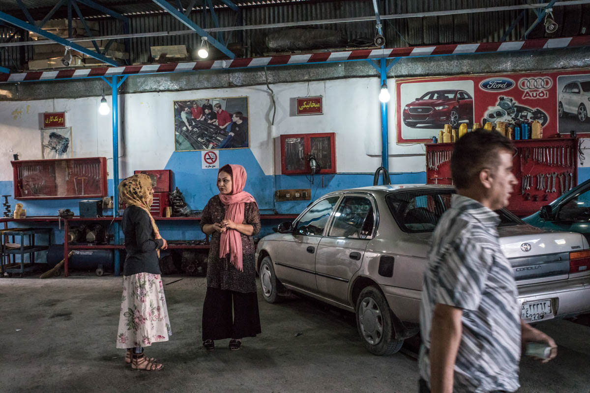 Women drivers in Kabul [Alessio Mamo/Al Jazeera]