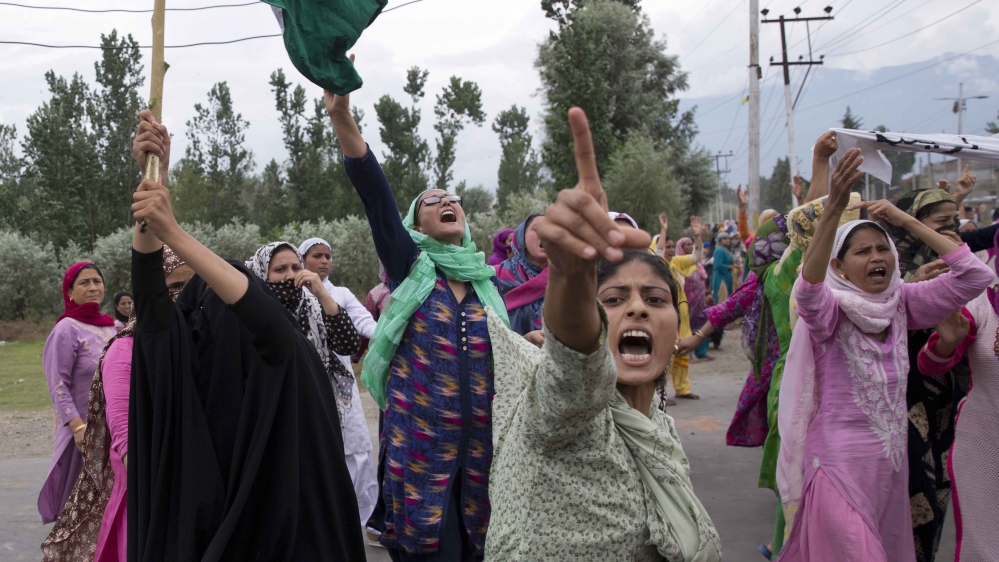 Kashmir protest Srinagar