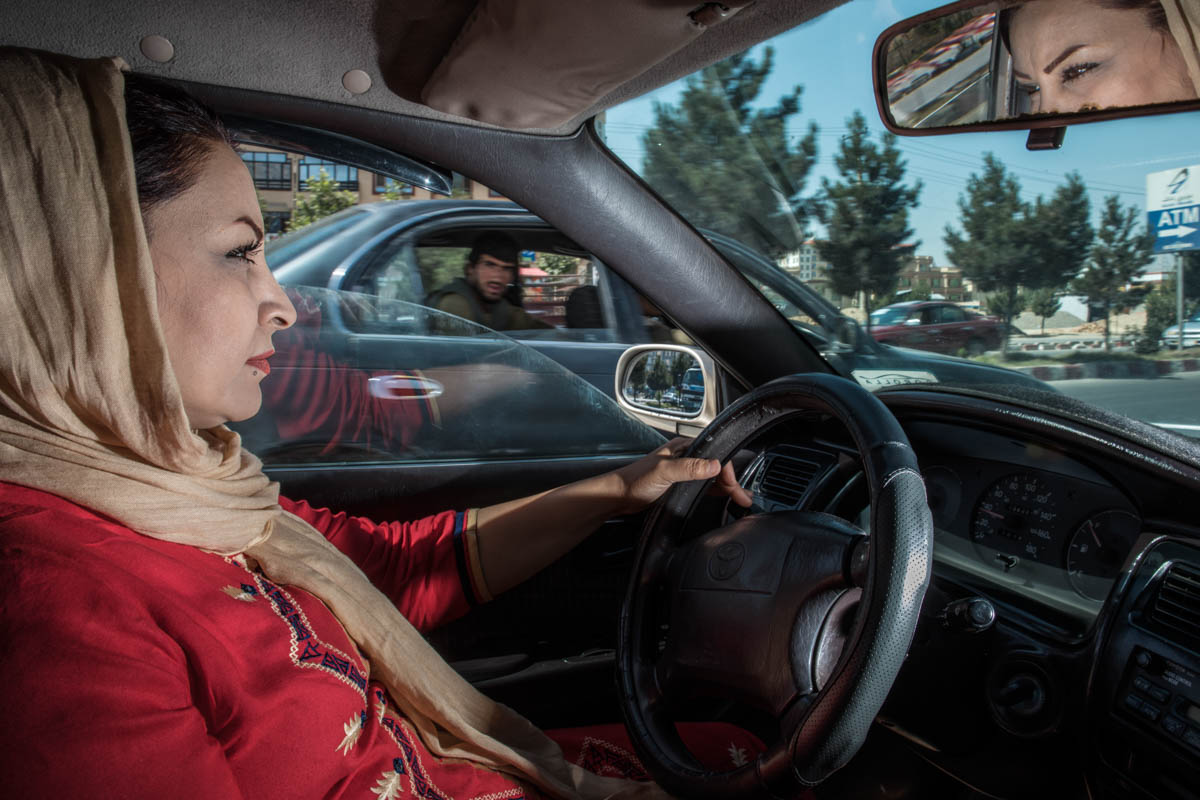 Women drivers in Kabul [Alessio Mamo/Al Jazeera]