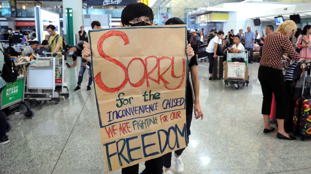 Hong Kong airport protest