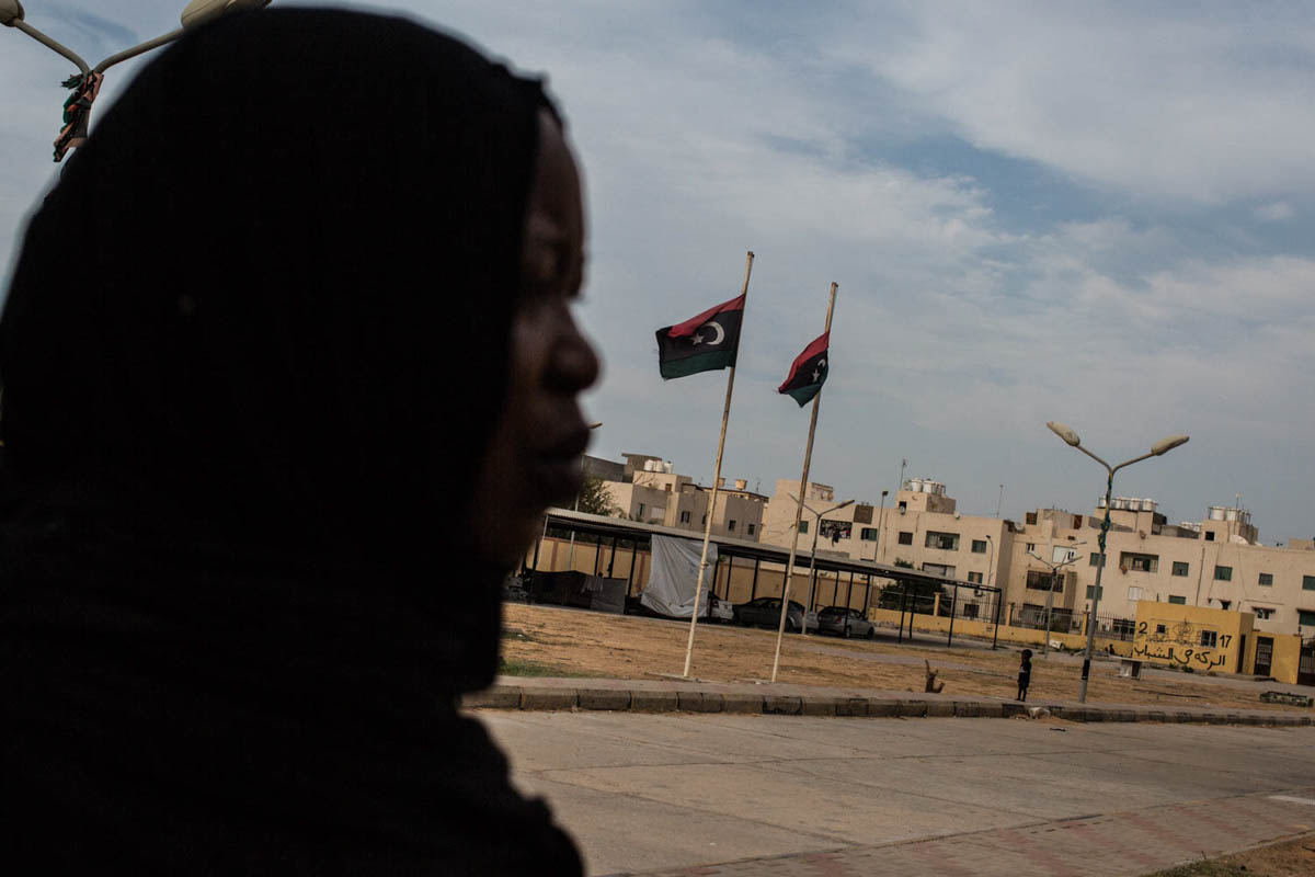 In this lot of the Ministry of Education of Tripoli, over 12 families are seeking refuge from the fighting in south Tripoli where most of them were displaced from areas of south Tripoli, around Yarmou