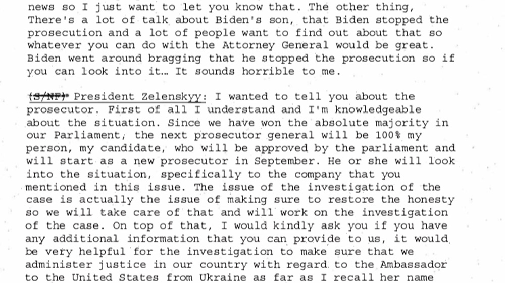 Trump Ukraine document