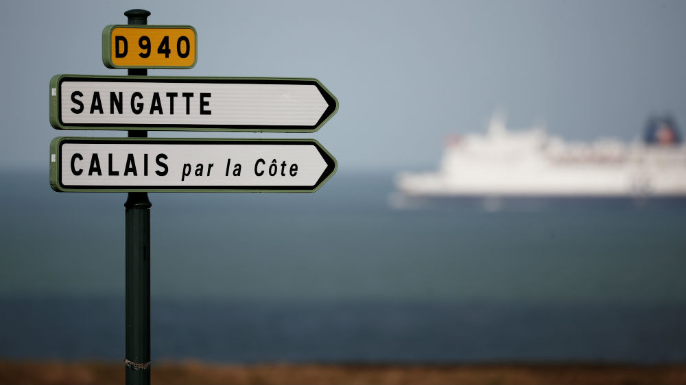 Calais road sign - reuters