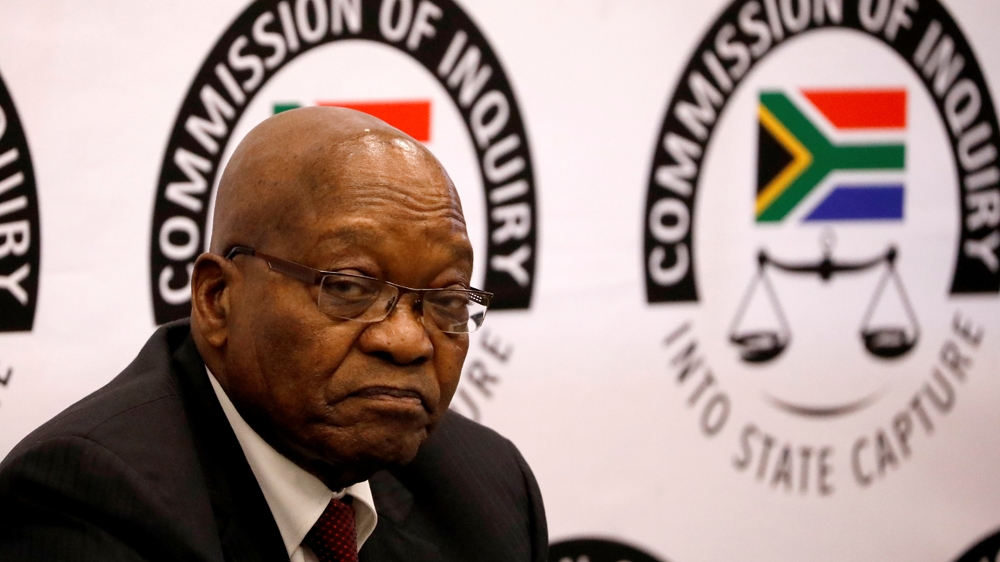 Former South African President Jacob Zuma appears before the Commission of Inquiry into State Capture in Johannesburg, South Africa, July 19, 2019. REUTERS/Mike Hutchings