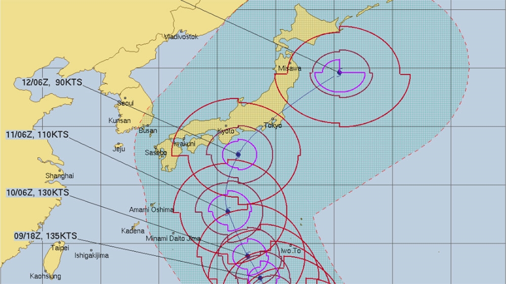 Super Typhoon Hagibis heads towards Japan